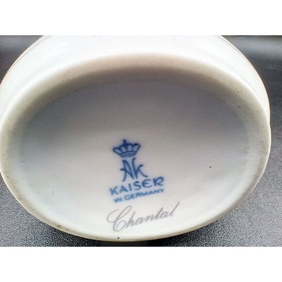 Kaiser Chantal Bud Vase Porcelain Flowers West Germany Vintage K Nossek 6" AK - Picture 10 of 16